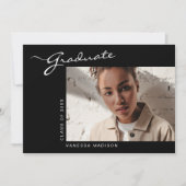 Faire-part Élégant script moderne | Diplôme photo (Devant)