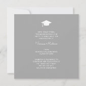 Faire-part Élégant script moderne photo minimale | Graduation (Dos)