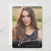 Faire-part Élégant script moderne | Photo tendance (Devant)