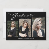 Faire-part Élégant Script Moderne Simple | 3 Diplôme photo (Devant)