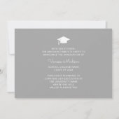 Faire-part Élégant Script Moderne Simple | 3 Diplôme photo (Dos)