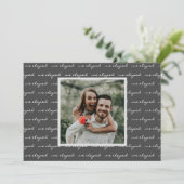 Faire-part Élégant Script Nous Avons Elopé Custom Photo Maria (Debout devant)