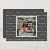 Faire-part Élégant Script Nous Avons Elopé Custom Photo Maria (Devant / Derrière)