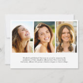 Faire-part Élégant Script Photo College Graduation (Dos)