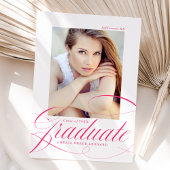 Faire-part Élégant script rose chaud