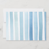 Faire-part Élégant Script Welcome Baby boy Photo Blue Birth (Dos)