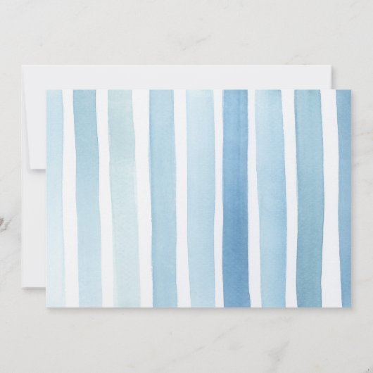 Faire-part Élégant Script Welcome Baby boy Photo Blue Birth (Dos)