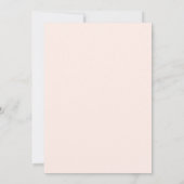 Faire-part Elegant Simple Minimalist Hello Blush Photo Birth (Dos)