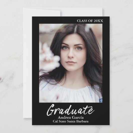 Faire-part Élégant simple texte blanc superposition photo de (Devant)