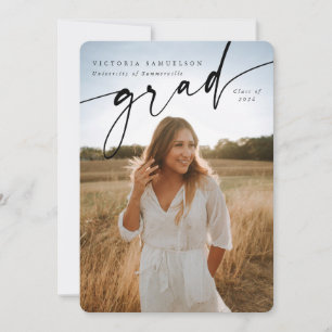 Faire-part Élégant superposition de script deux diplômes de p