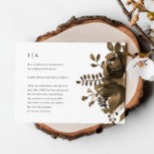 Faire-part Elégant Taupe Mariage Floral Postponction