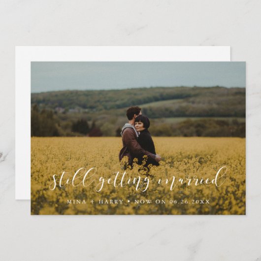 Faire-part Elegant Toujours marié mariage mise à jour (Devant / Derrière)