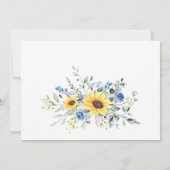 Faire-part Elégant tournesol Eucalyptus Aquarelle Moving (Dos)