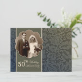 faire-part élégant vintage pour 50e anniversaire d (Debout devant)