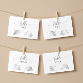 Faire-part Elegant Wedding Table Number Seating Chart Cards