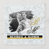 Faire-part Elegant Wedding Winter Photo / Monogram (Devant)