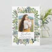 Faire-part Elégant Wild Meadow Photo Graduation (Debout devant)