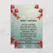 Faire-part Elegant Winter Snowflake Frame with Red Bows (Devant / Derrière)