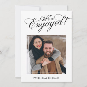 Faire-part Élégante Annonce de Fiançailles Nous sommes Engagé