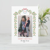 Faire-part Elégante aquarelle agrumes garland Monogramme Vaca (Debout devant)