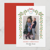 Faire-part Elégante aquarelle agrumes garland Monogramme Vaca (Devant / Derrière)