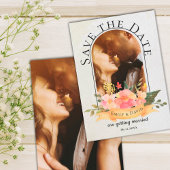 Faire-part Elégante aquarelle Floral Cute Photo Mariage