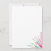 Faire-part Elégante aquarelle rose florale peinte à la main (Dos)