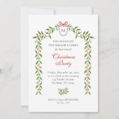 Faire-part Elégante aquarelle verdure Fête de vacances (Devant)