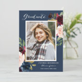 Faire-part Élégante Bourgogne et diplôme de la marine (Debout devant)