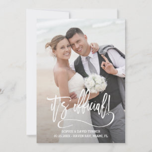 Faire-part Élégante calligraphie C'est le Mariage officiel