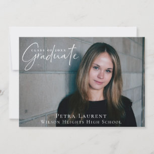 Faire-part Élégante Calligraphie Diplôme Photo