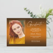 Faire-part Élégante calligraphie Encre Script Moderne Grad Ph (Debout devant)