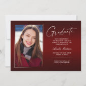 Faire-part Élégante calligraphie Encre Script Moderne Grad Ph (Devant)