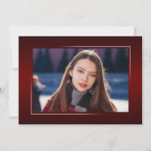 Faire-part Élégante calligraphie Encre Script Moderne Grad Ph (Dos)