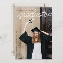 Élégante Calligraphie Script Graduation Photo