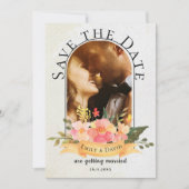 Faire-part Élégante Fleur Florale Aquarelle Mignonne Photo Ma (Devant)