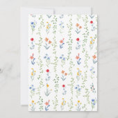 Faire-part Élégante floraison de prés Bow rose photo naissanc (Dos)