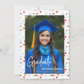 Faire-part Élégante infirmière manuscrite Script photo Gradua (Devant)