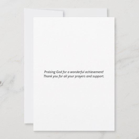 Faire-part Elégante OUI ELLE PEUT Féliciter STEM Graduate (Dos)