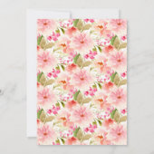 Faire-part Élégante Photo de naissance de bébé fille aux fleu (Dos)