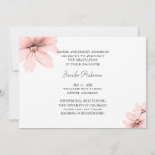 Faire-part Élégante photo florale rose pâle (Dos)