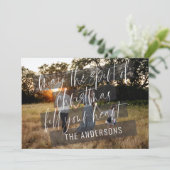 Faire-part Élégante photo moderne famille aimante de Noël (Debout devant)