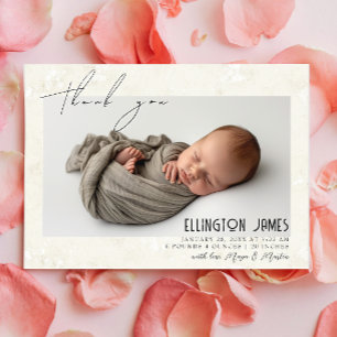 Faire-part Elégante Photos Bébé Beige annonces de naissance