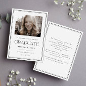 Faire-part Élégante Typographie noir blanc