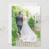 Faire-part Élégante verdure Blanc Floral Elopement Mariage (Dos)