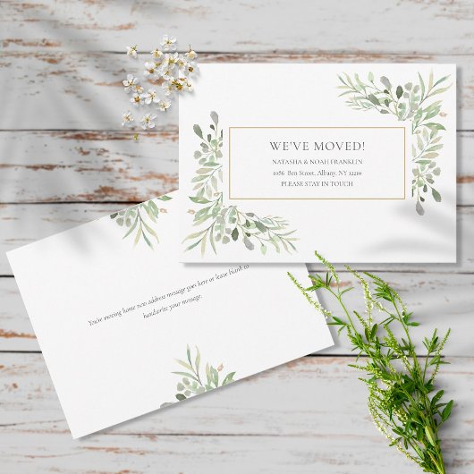 Faire-part Élégante verdure déménagement