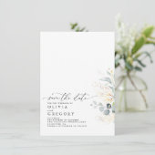 Faire-part Élégante Verdure Or Économisez La Date (Debout devant)