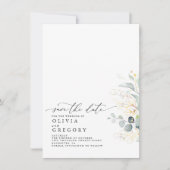 Faire-part Élégante Verdure Or Économisez La Date (Devant)