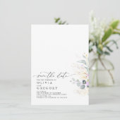 Faire-part Élégante Verdure Or Enregistrer La Date Annonce (Debout devant)