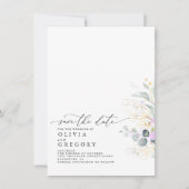 Faire-part Élégante Verdure Or Enregistrer La Date Annonce (Devant)